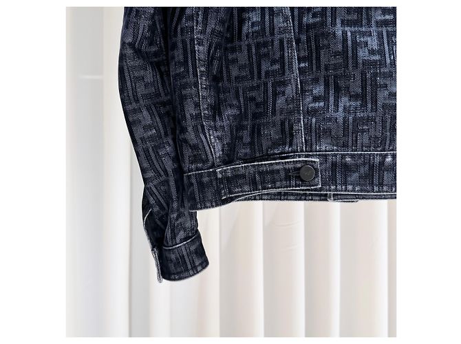 Fendi Giacca denim trucker in velluto - vista 6