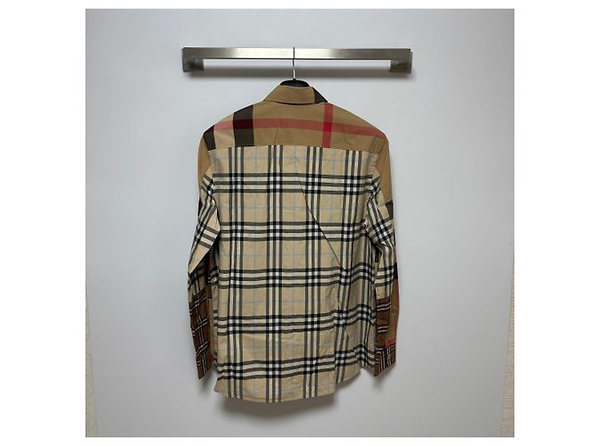 Burberry Camisa de patchwork xadrez em algodão - vista 7