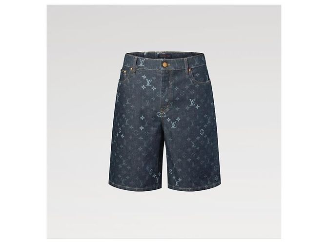 Pantaloncini in denim blu Louis Vuitton - vista 2