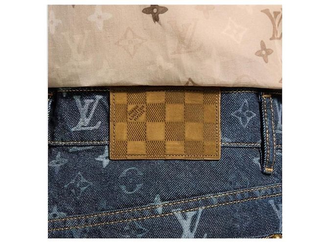 Pantaloncini in denim blu Louis Vuitton - vista 5