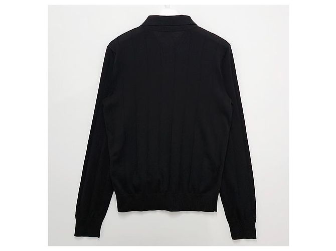 Céline Trionf Besticktes Polo Rippstrick Langarm T-Shirt - Ansicht 13