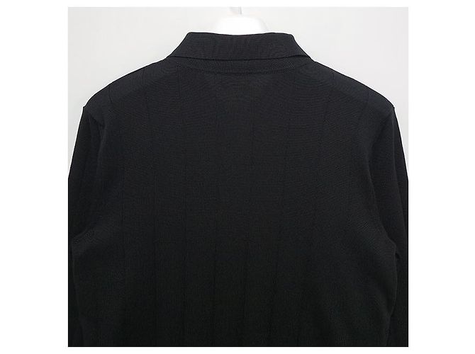 Céline Trionf Besticktes Polo Rippstrick Langarm T-Shirt - Ansicht 18