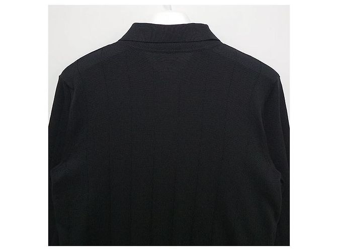 Céline Trionf Besticktes Polo Rippstrick Langarm T-Shirt - Ansicht 7