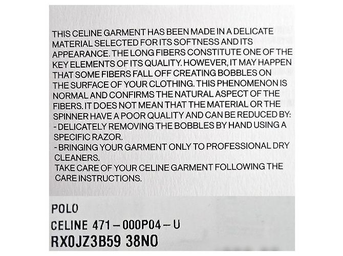 Céline Trionf Besticktes Polo Rippstrick Langarm T-Shirt - Ansicht 9