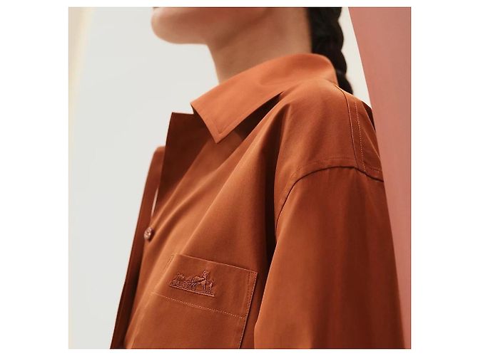 Camisa Hermès blanca bordada - vista 6