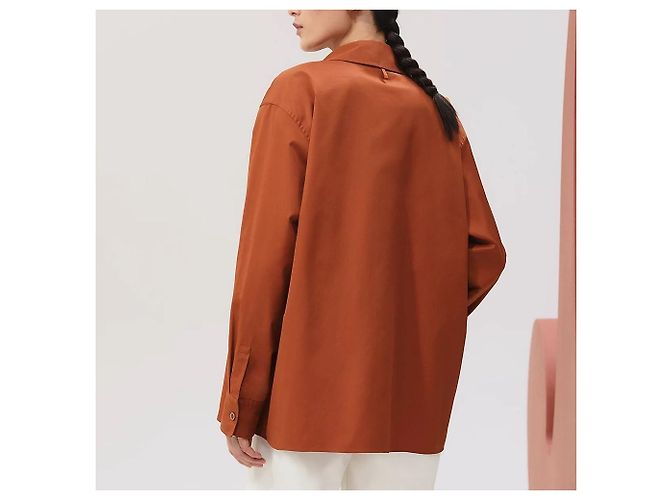 Camisa Hermès blanca bordada - vista 7