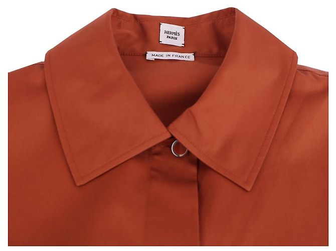 Camisa Hermès blanca bordada - vista 8