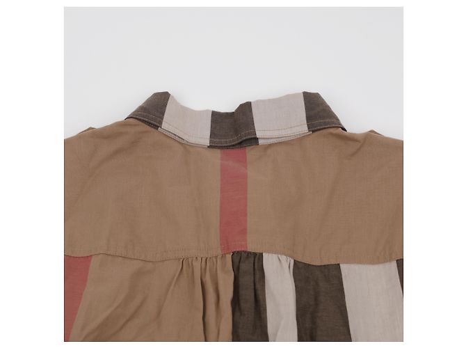 Burberry Vestido de algodón a cuadros Kelsey Brown - vista 11