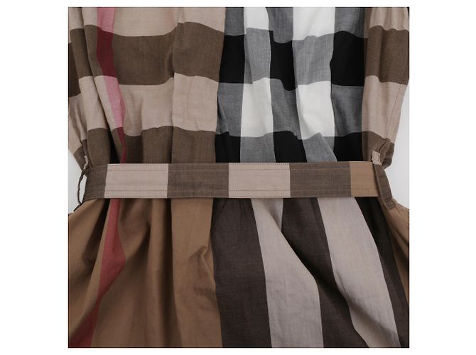 Burberry Vestido de algodón a cuadros Kelsey Brown - vista 18