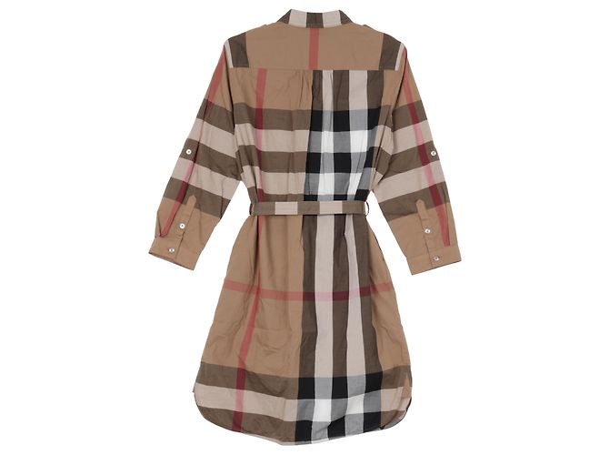 Burberry Vestido de algodón a cuadros Kelsey Brown - vista 2