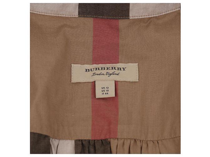 Burberry Vestido de algodón a cuadros Kelsey Brown - vista 21