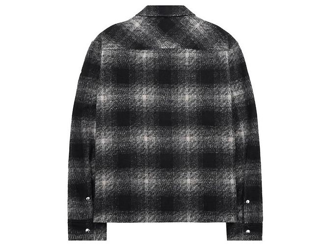 Moncler Giacca-camicia in jersey a quadri con zip - vista 2