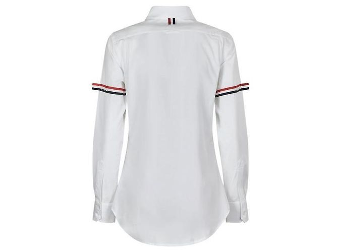 Thom Browne Klassisches Rundhalshemd mit Armbinde aus Popeline - Ansicht 3