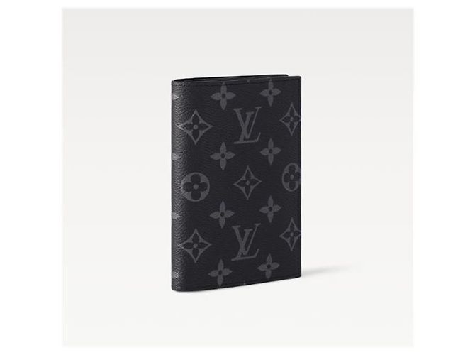 Louis Vuitton Copertura passaporto Monogram Eclipse Black - vista 3