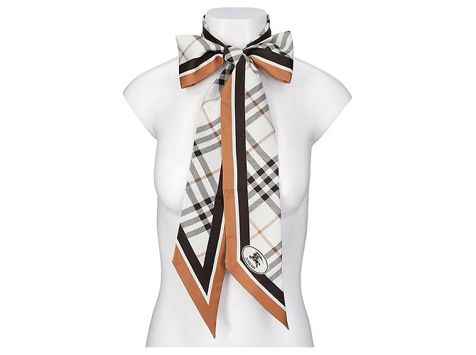 Burberry Skinny Check Night Stamp Seidentuch - Ansicht 10