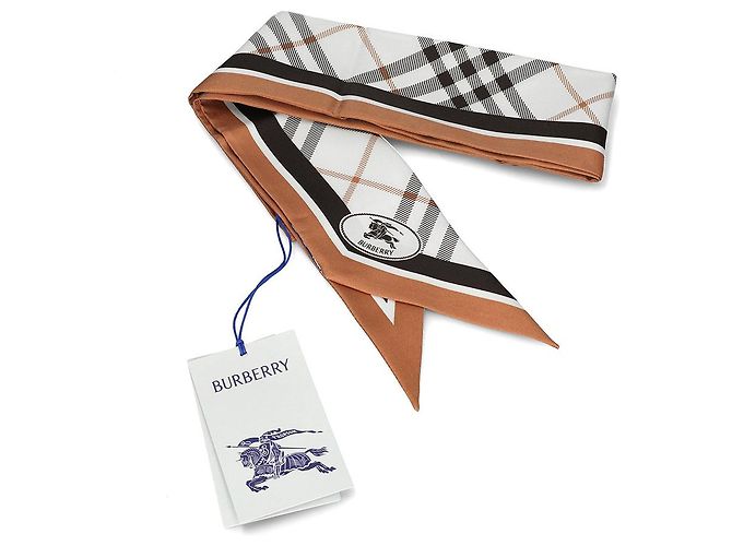 Burberry Skinny Check Night Stamp Seidentuch - Ansicht 11
