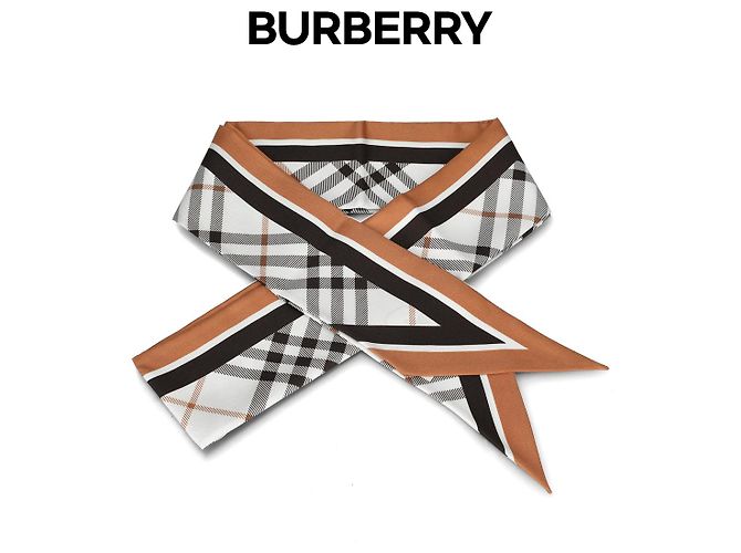 Burberry Skinny Check Night Stamp Seidentuch - Ansicht 6