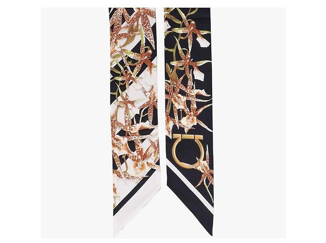 Foulard stretto in seta Salvatore Ferragamo - vista 8