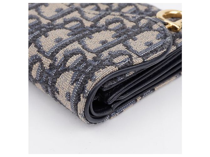 Dior Cartera Saddle Oblique Jacquard Lotus Blue - vista 10