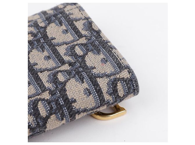 Dior Cartera Saddle Oblique Jacquard Lotus Blue - vista 11