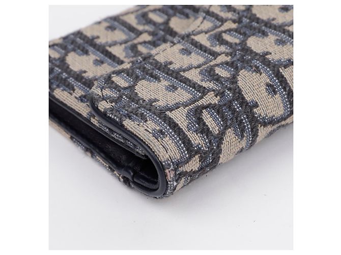 Dior Cartera Saddle Oblique Jacquard Lotus Blue - vista 12