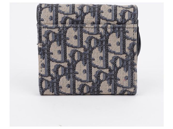Dior Cartera Saddle Oblique Jacquard Lotus Blue - vista 3