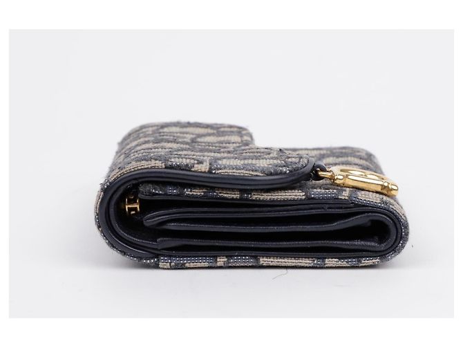 Dior Cartera Saddle Oblique Jacquard Lotus Blue - vista 4