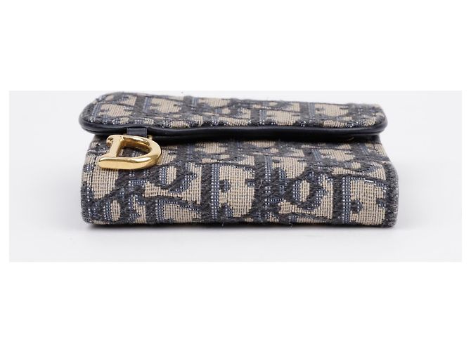 Dior Cartera Saddle Oblique Jacquard Lotus Blue - vista 5
