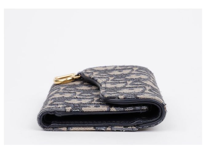 Dior Cartera Saddle Oblique Jacquard Lotus Blue - vista 6
