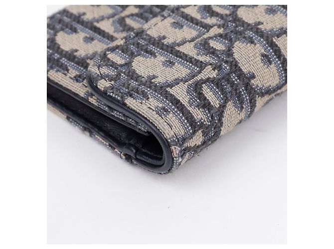 Dior Cartera Saddle Oblique Jacquard Lotus Blue - vista 7