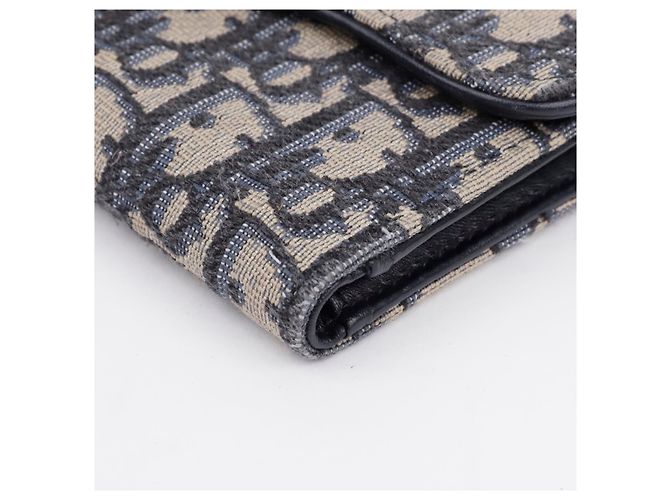 Dior Cartera Saddle Oblique Jacquard Lotus Blue - vista 8