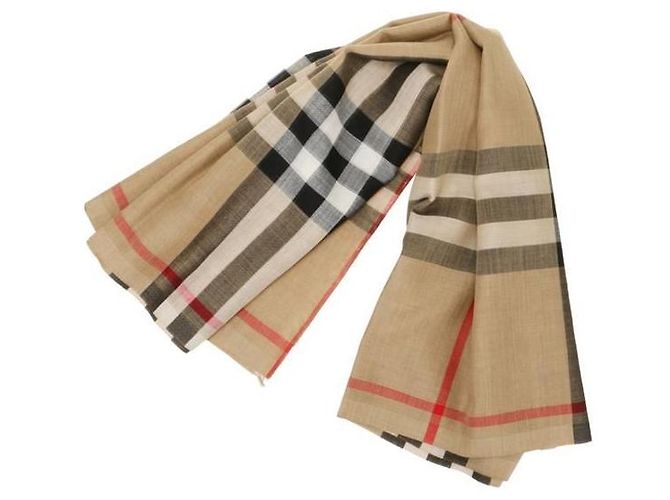 Burberry Sciarpa in lana e seta con stampa : - vista 2