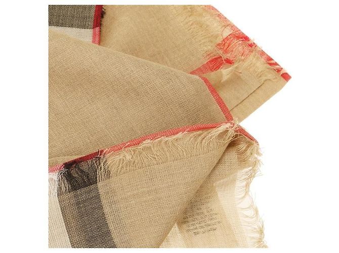 Burberry Sciarpa in lana e seta con stampa : - vista 5