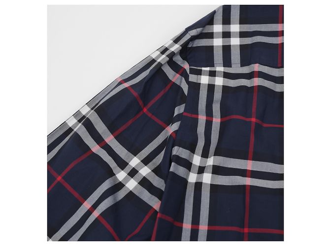 Burberry Camicia in popeline di cotone a quadri Navy - vista 10