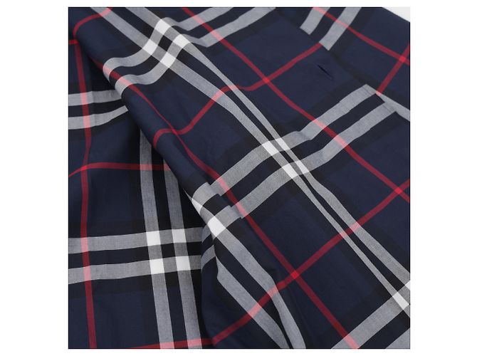 Burberry Camicia in popeline di cotone a quadri Navy - vista 17