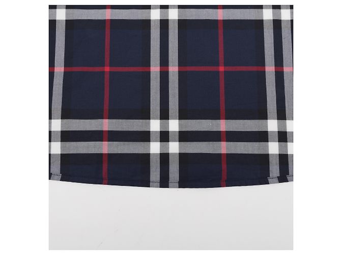 Burberry Camicia in popeline di cotone a quadri Navy - vista 18