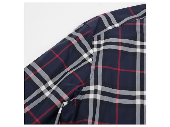 Burberry Camicia in popeline di cotone a quadri Navy - vista 4