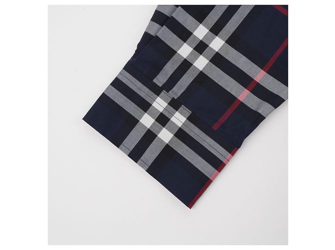 Burberry Camicia in popeline di cotone a quadri Navy - vista 6