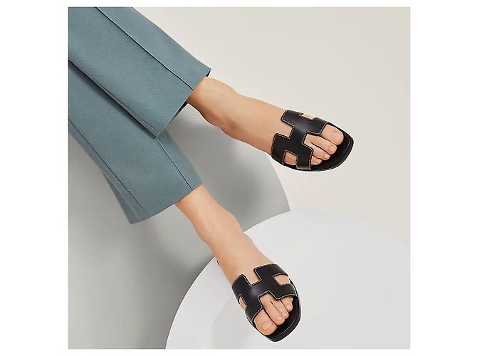Hermès Sandali e ciabatte da donna Noir - vista 3