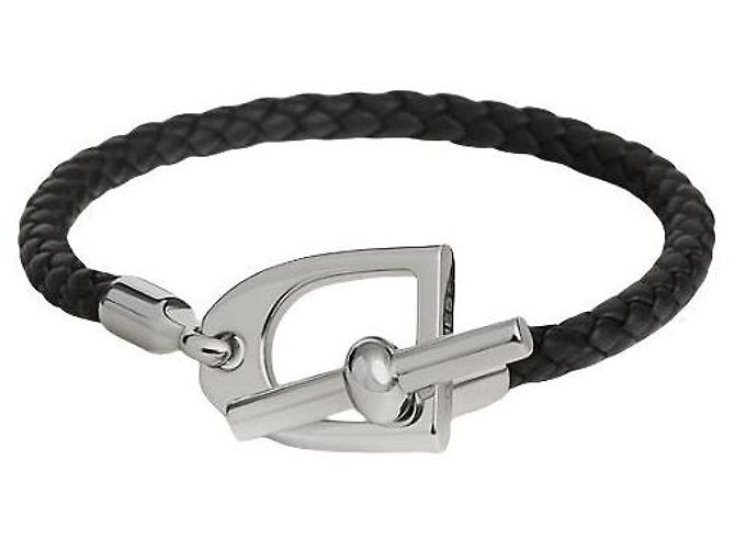 Hermès Geflochtenes Armband mit Steigbügelverschluss - Ansicht 2