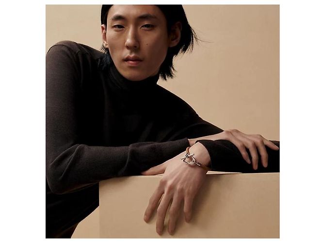 Hermès Geflochtenes Armband mit Steigbügelverschluss - Ansicht 3