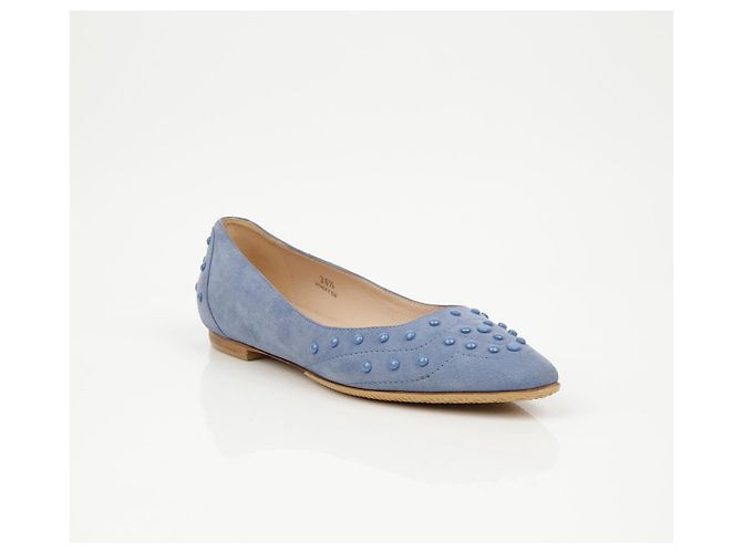 Scarpe basse con borchie Tod's Camoscio Marrone - vista 2
