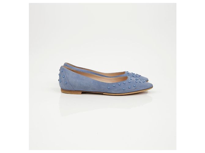 Scarpe basse con borchie Tod's Camoscio Marrone - vista 3