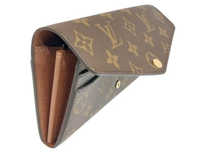 Louis Vuitton Cartera Sarah Monogram Canvas Brown Long Wallet - vista 8