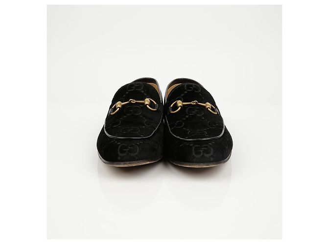 Gucci Mocassini in velluto nero - vista 3