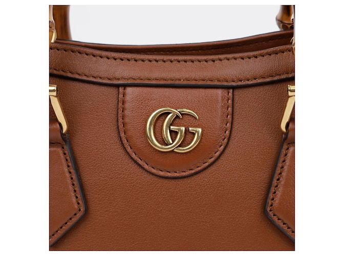 Gucci Borsa Mini Tote Diana Marrone - vista 2