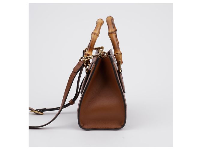 Gucci Borsa Mini Tote Diana Marrone - vista 4