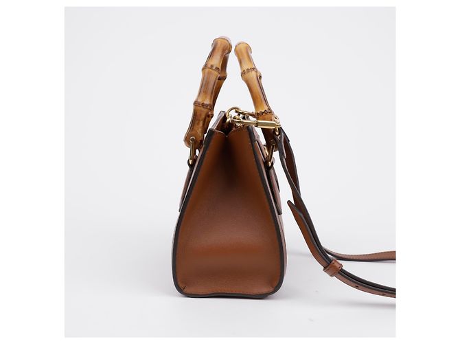 Gucci Borsa Mini Tote Diana Marrone - vista 5