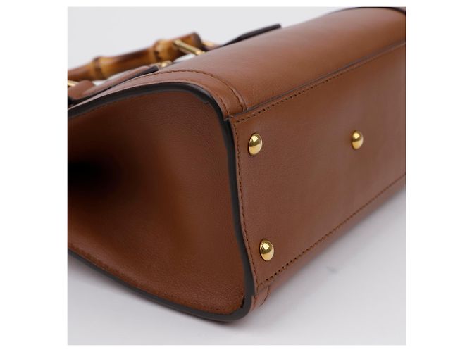 Gucci Borsa Mini Tote Diana Marrone - vista 7