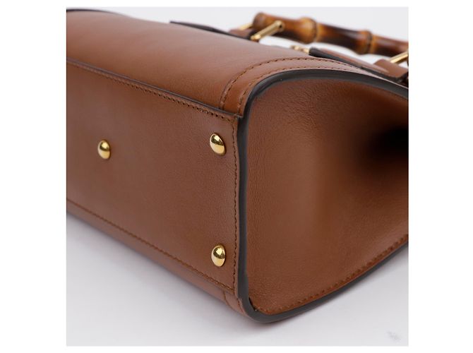 Gucci Borsa Mini Tote Diana Marrone - vista 8